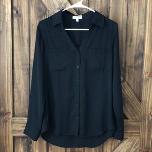 Express Sheer Button Down Top